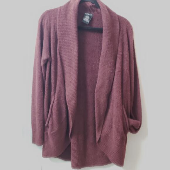 Max & Mia Women's Cardigan Small Wine Chenille Open Front‎ Long Sleeve - Picture 1 of 5